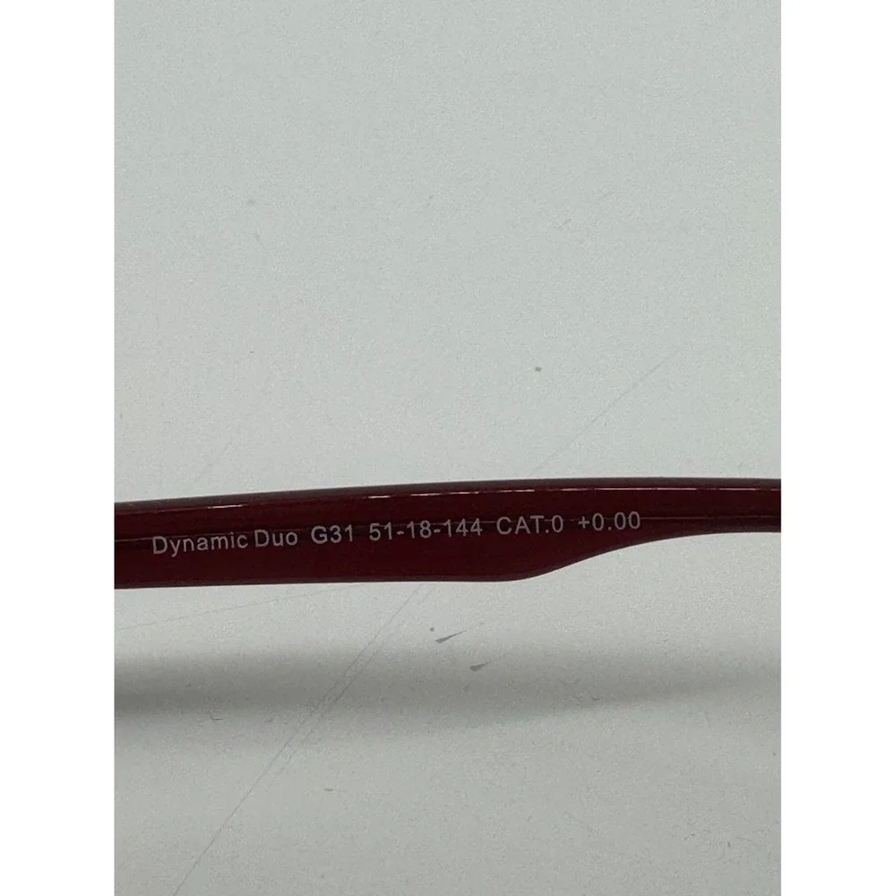 Prive Revaux Dynamic Duo Clear Lens Glasses +0.00 Non Prescription Red Frames